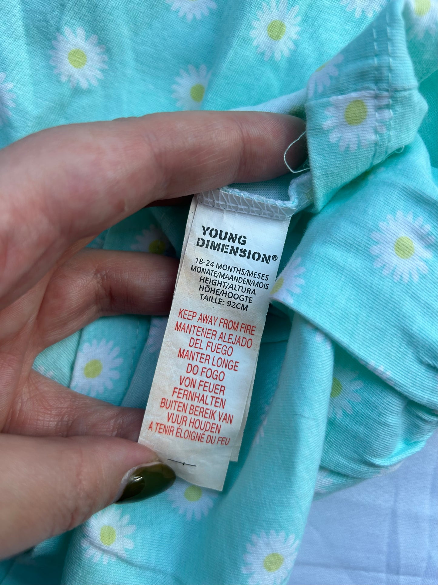 Baby 18-24 Months Green Daisy summer dress