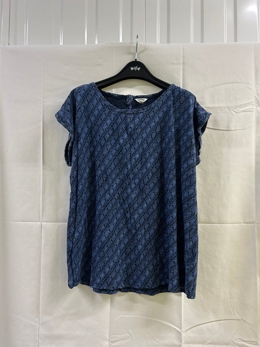 Ladies Size 16 FatFace Blue Top
