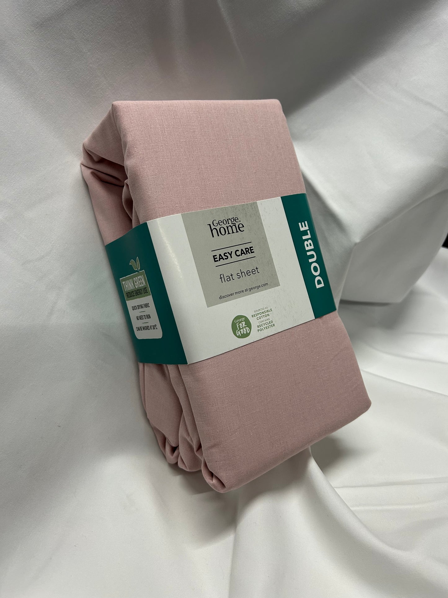 Double Sheet - Pink - Asda