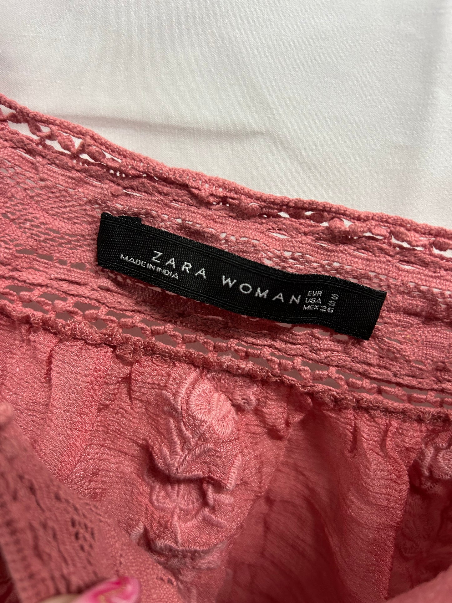 Ladies size small - pink vest crop top Zara