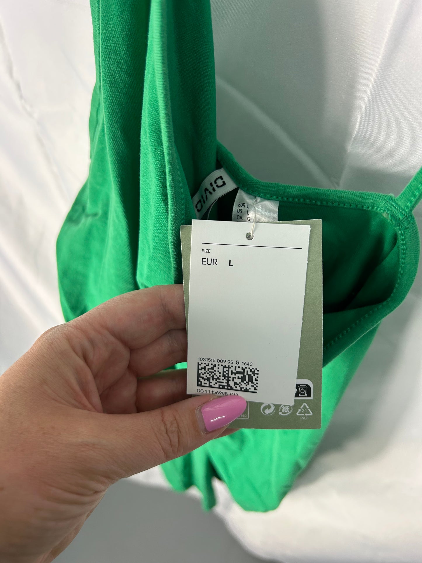 Ladies size Large - H&M green halter-neck strappy dress