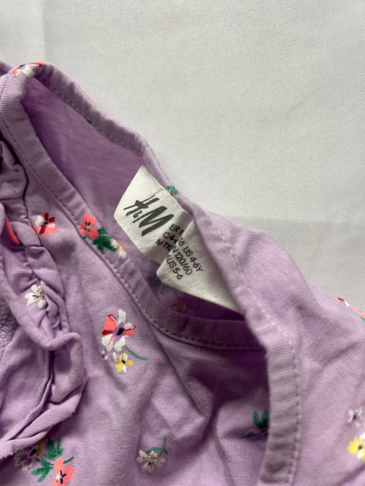 Kids 4-5 H&M lilac purple flowers dress
