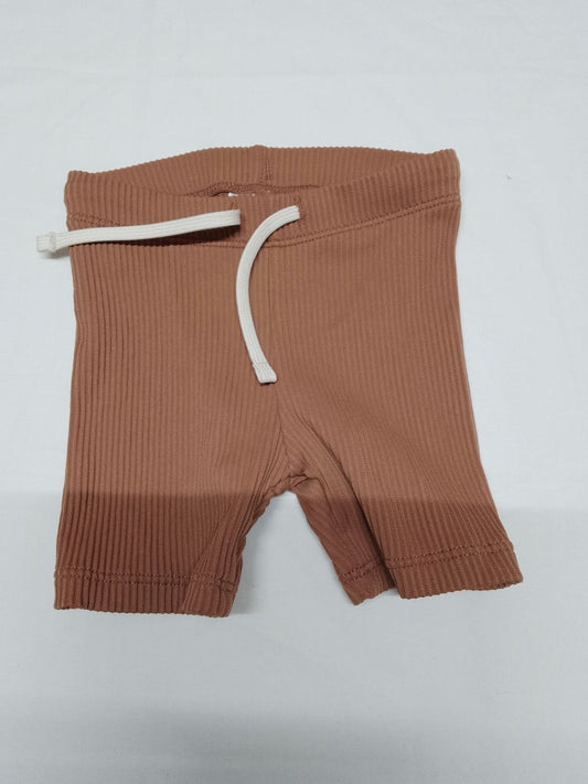 Baby 2-6 months Brown Elasticated Shorts