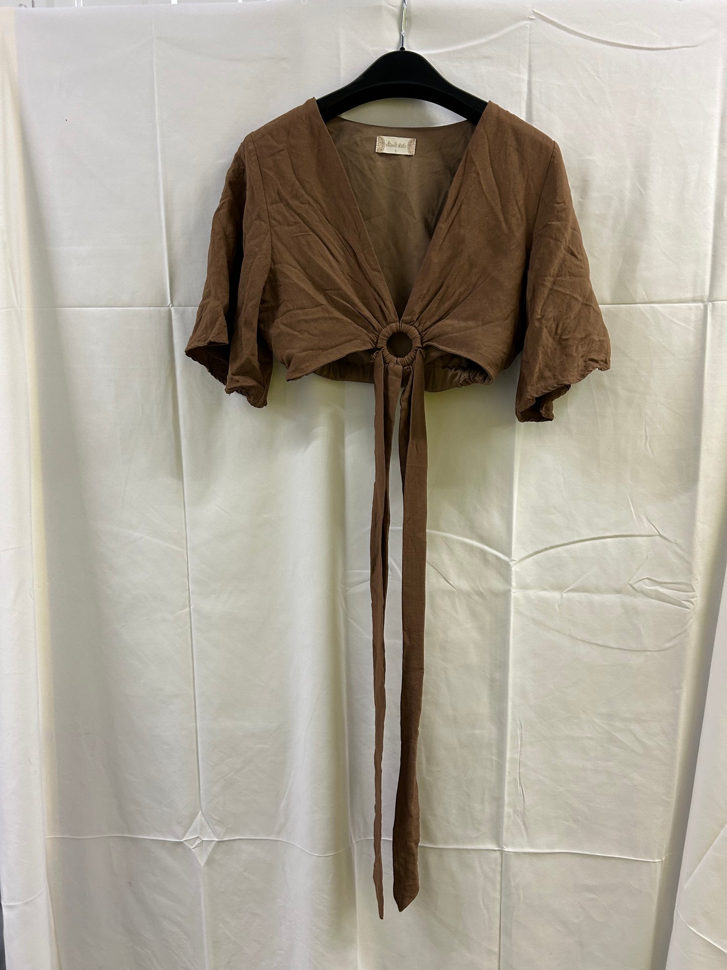 Ladies Size 8 - ‘Altered State’ Brown Crop Top
