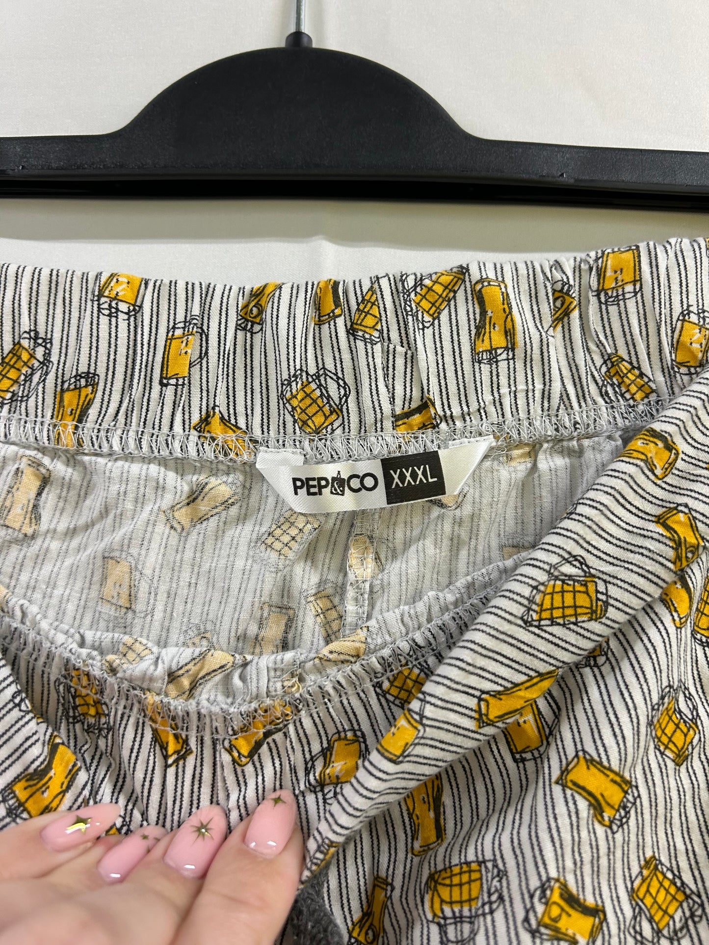 Men’s size 3XL - Pep&Co pyjama bottoms 'beer glasses'