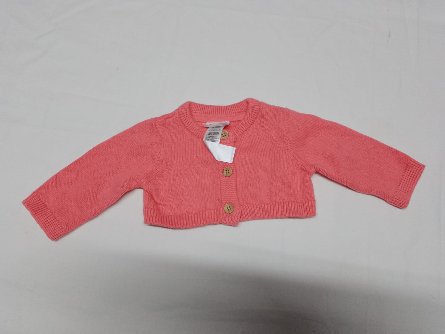 Baby up to 1 months bright coral cardigan