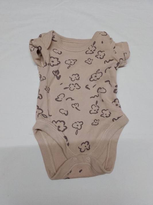 Baby 0-3 months tan with flowers baby grow