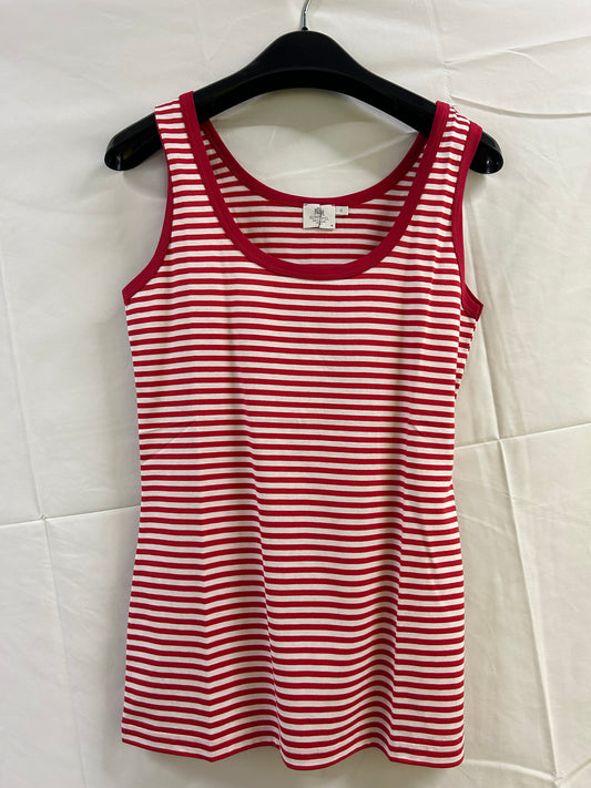 Ladies Size 6 Red and White Sunspel Vest