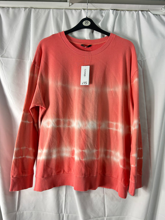 Ladies size 20 - pink tie dye jumper George@Asda