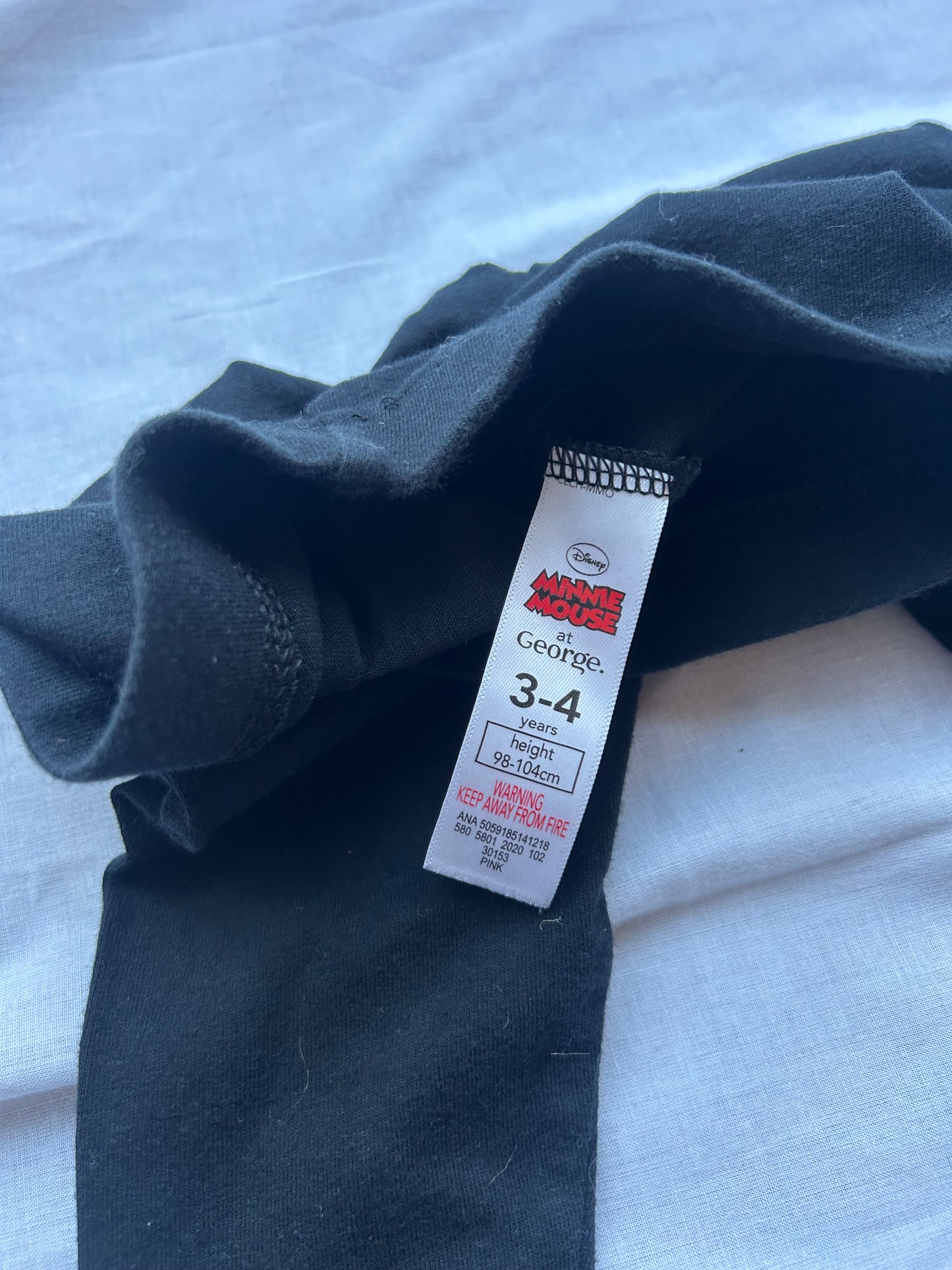 Kids Age 3-4 Minnie Mouse black trousers