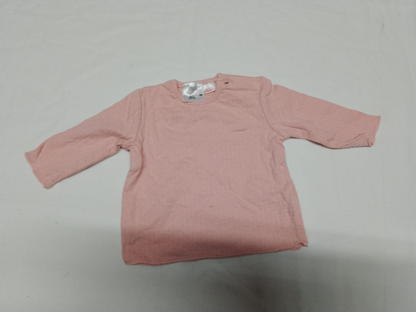 Baby 0-1 months Zara pink long sleeve top