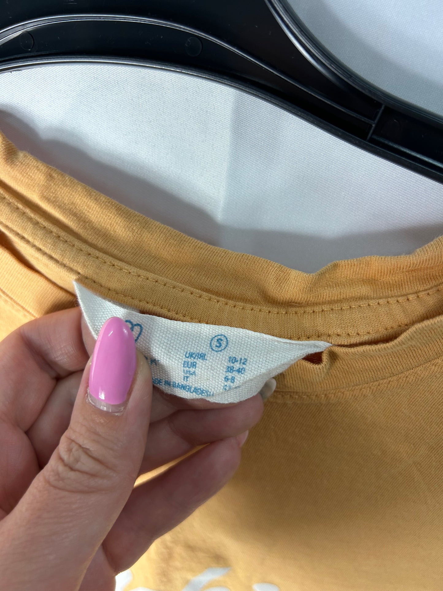 Ladies size 12 / 14 - Primark Yellow Crop Top ‘Sunshine State of Mind’