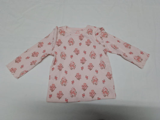 Baby 3-6 months 'Next Baby' Long Sleeve Top Pink and Flowers