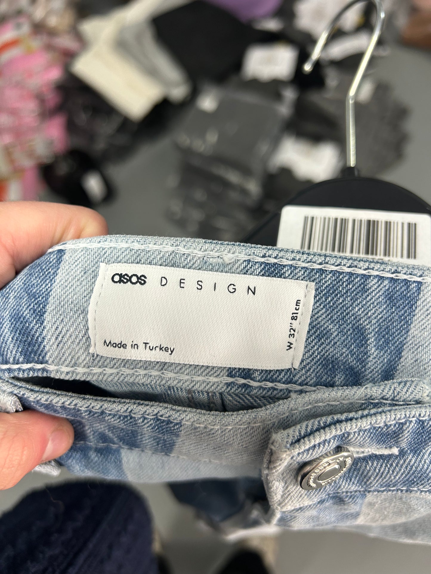 Men’s waist 32 - blue denim shorts