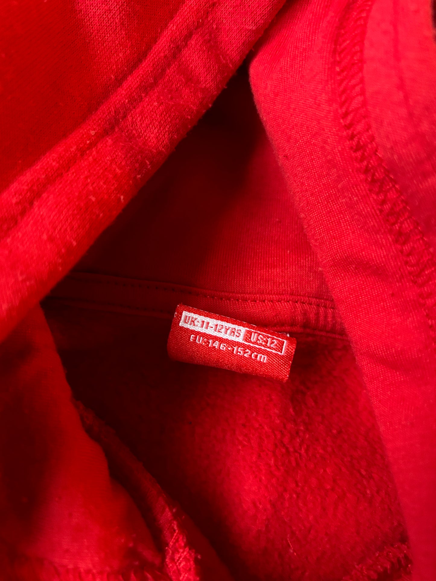Kids Age 11-12 Red Hoodie