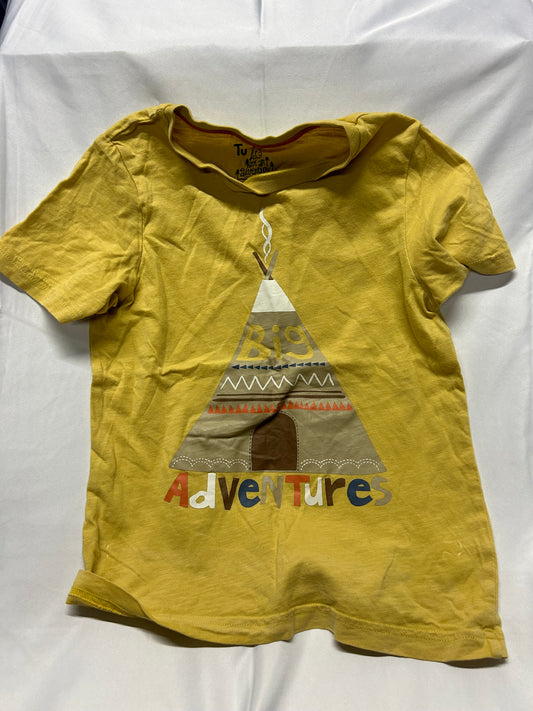 Kids 4-5 Big Adventure Yellow Tshirt