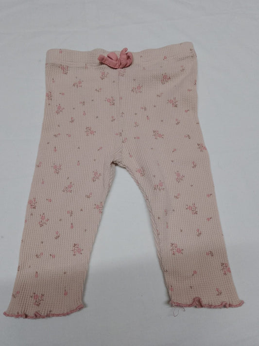 Baby 3-6 months pink flowery leggings