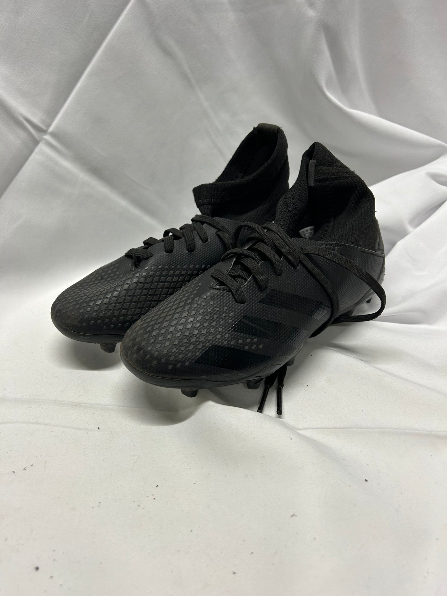 Kids Football Shoes Adidas Predators All Black UK 12