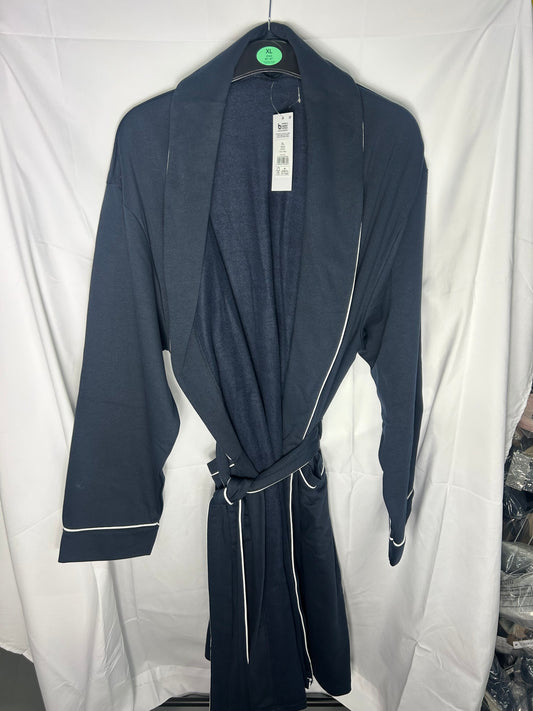 Men’s size XL - navy with white trim - dressing gown George@Asda