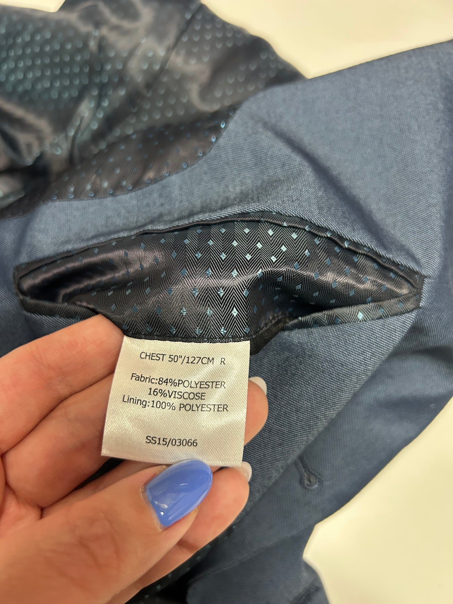 Mens Suit Blue Jacket (50 inch) and Trousers (38 inch inches waist )