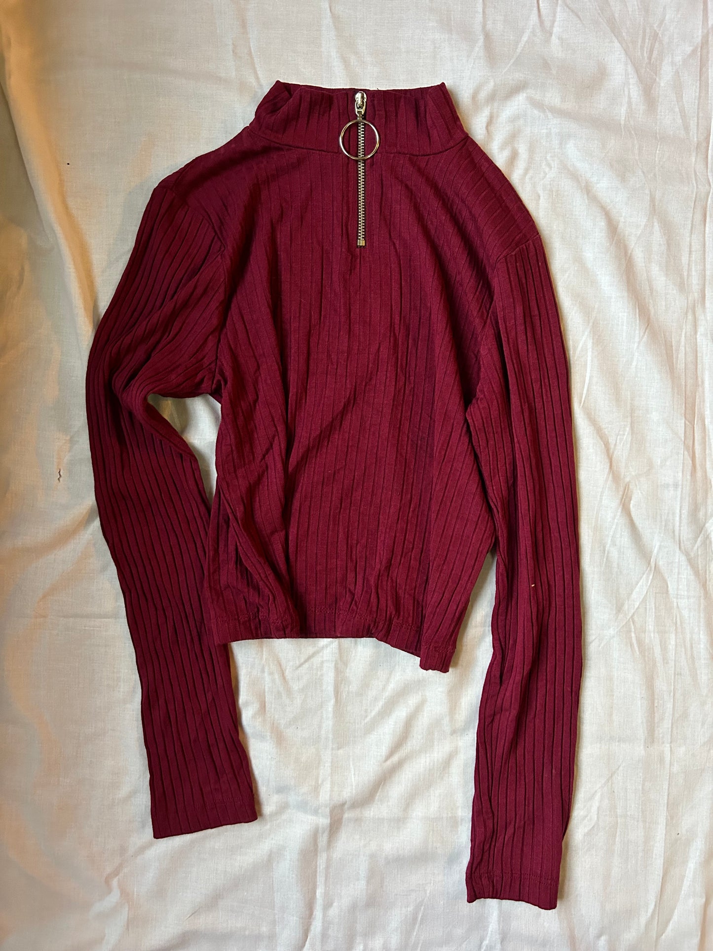 Kids Age 12-13 Dark Red Long Sleeve Top
