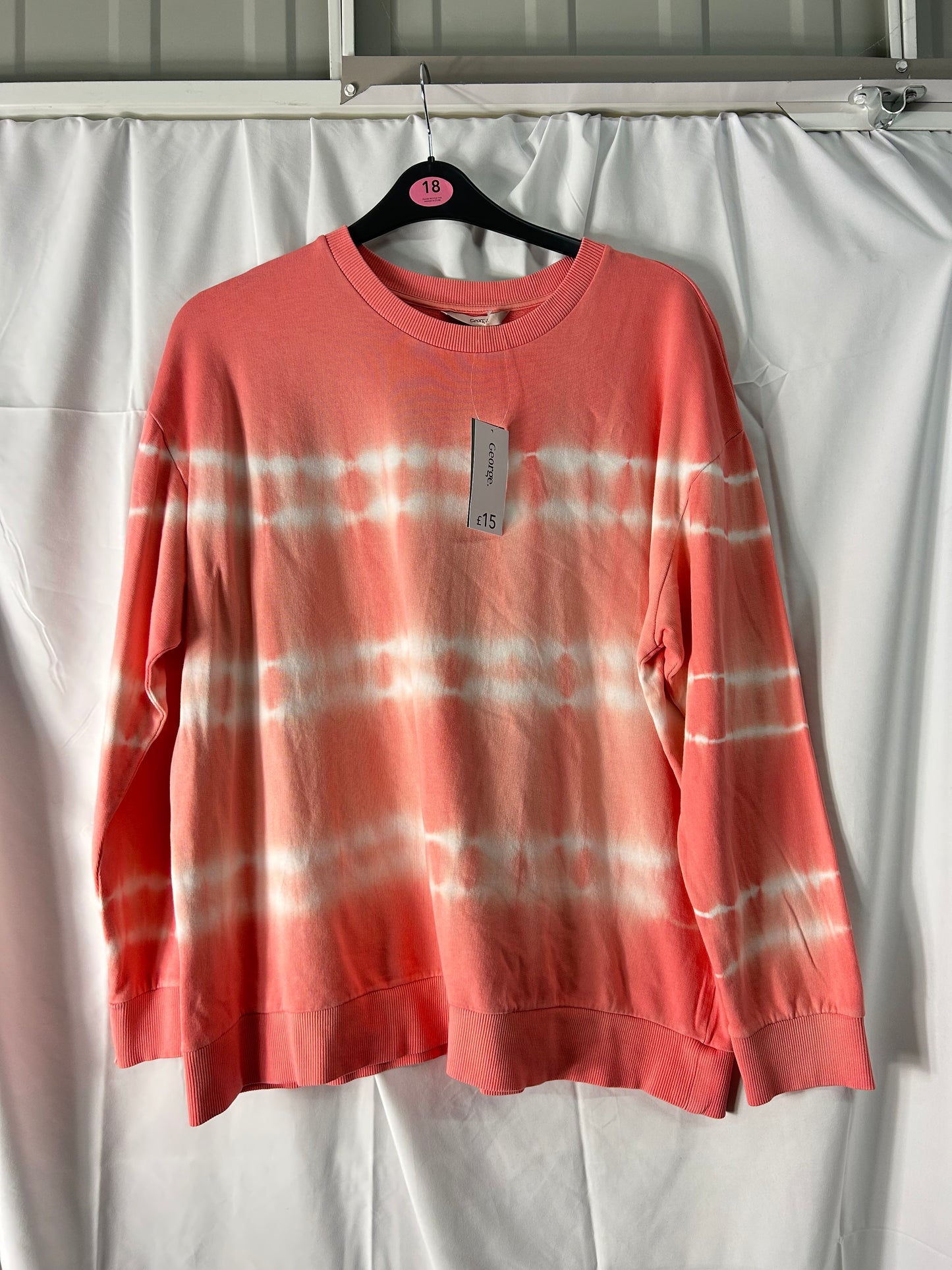 Ladies size 18 - pink tie dye jumper George@Asda