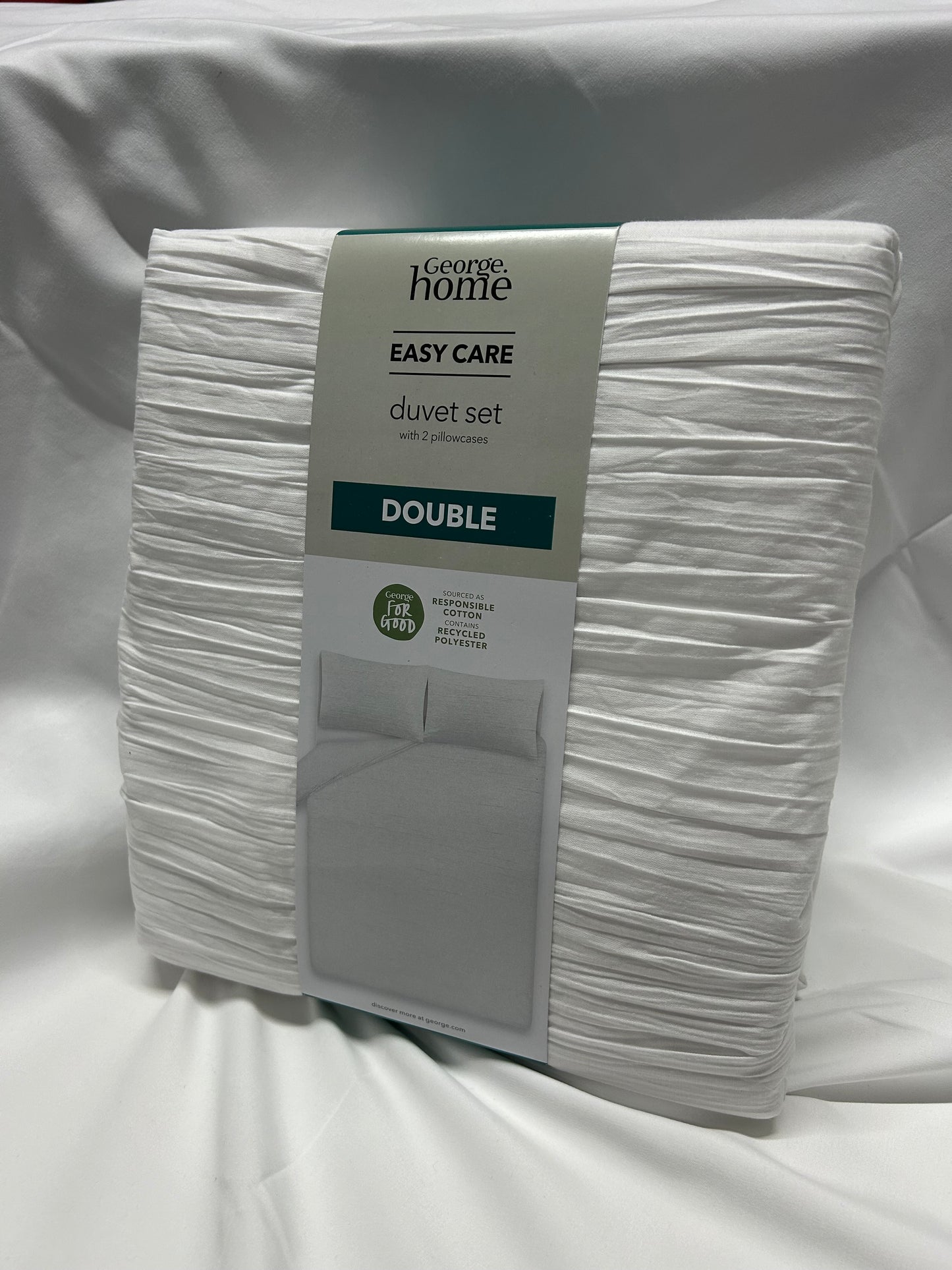 Double Duvet Cover - White - Asda