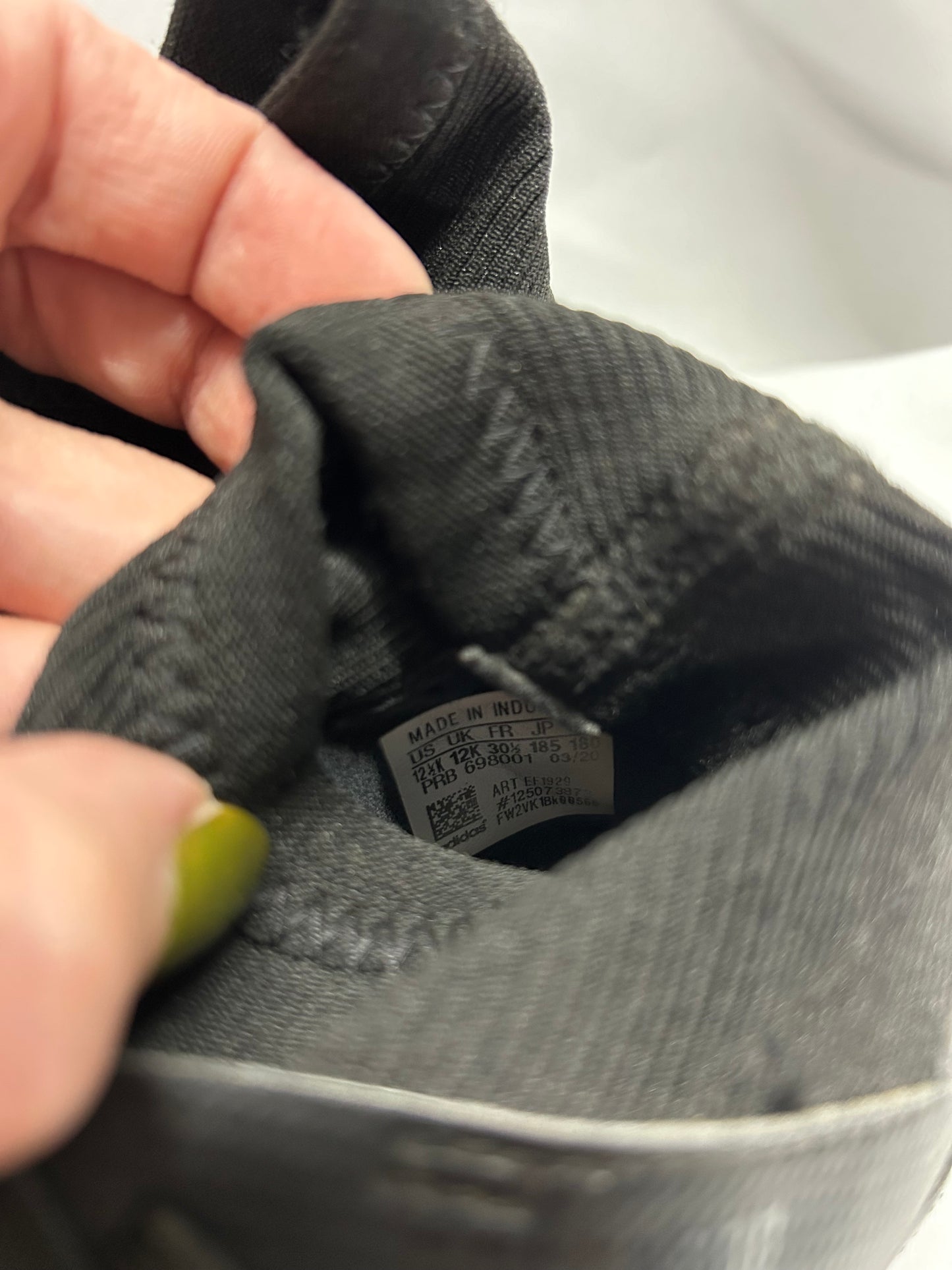 Kids Football Shoes Adidas Predators All Black UK 12