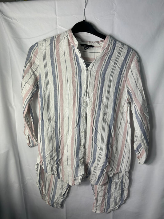 Ladies - size 8 - Atmosphere stripe pink and white shirt