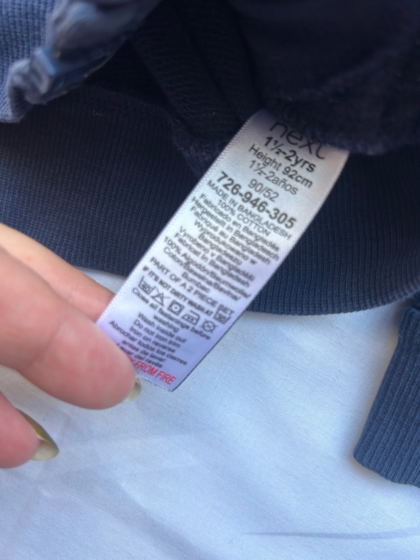 Baby 18-24 Months 'Next' Red and Blue Hoody