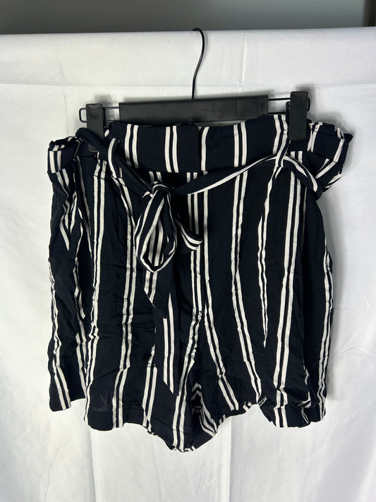 Ladies size 12 - H&M navy stripe shorts