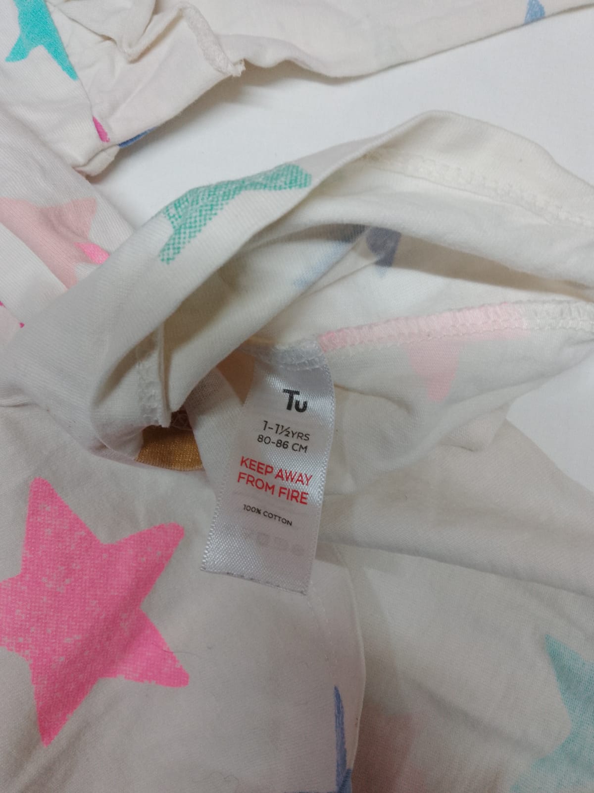 Baby 12-18 Months Cream Star Tshirt