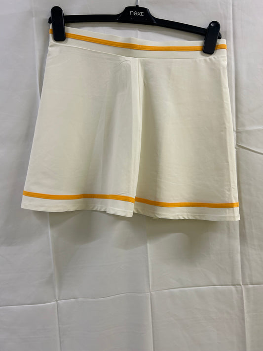 Sports Size 14 White Tennis Skirt Yellow and White