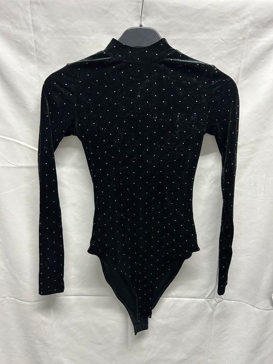 Ladies size XS - long sleeve black leotard top H&M