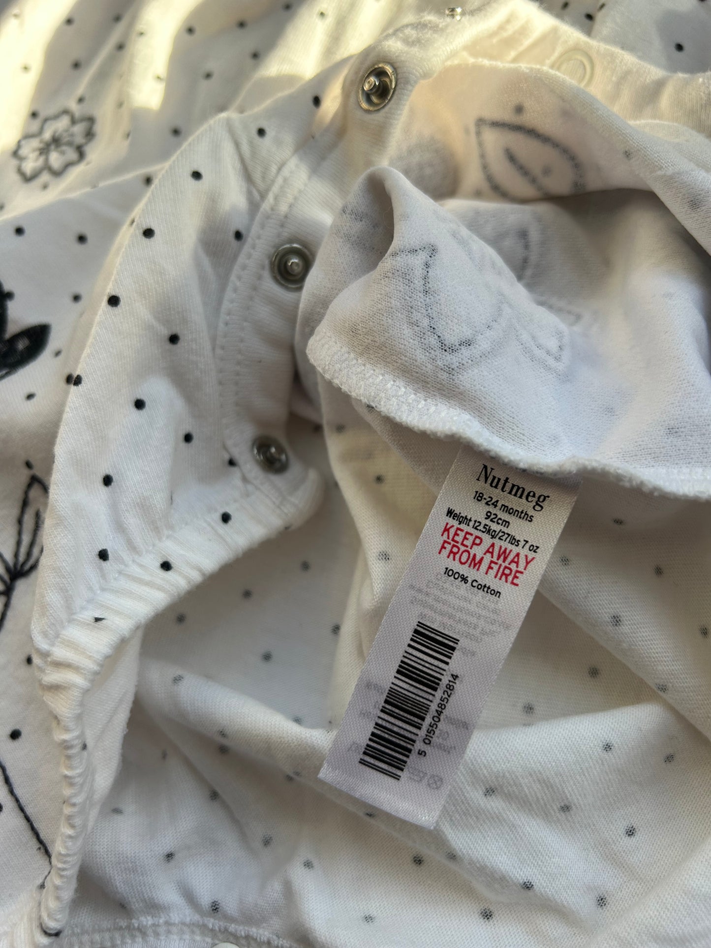 Baby 18-24 Months White flowery summer romper