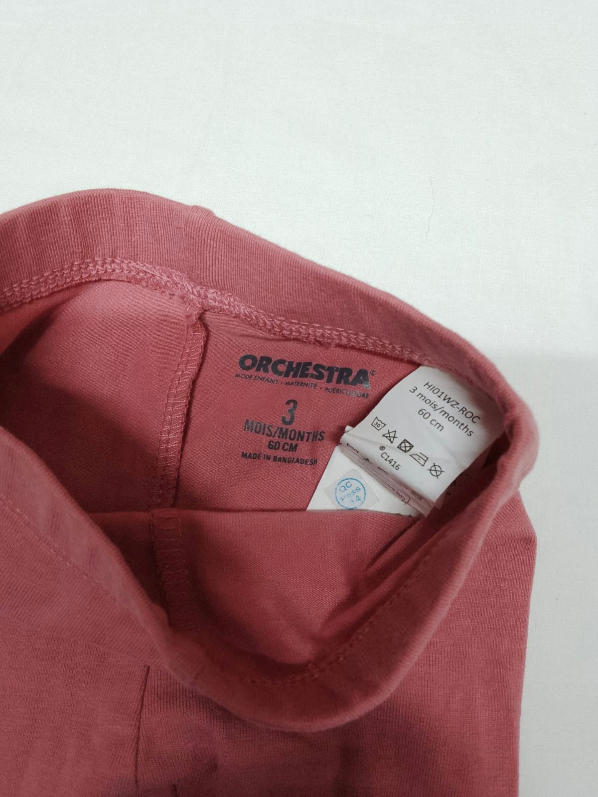 Baby 3 months 'Orchestra' Pink Leggings