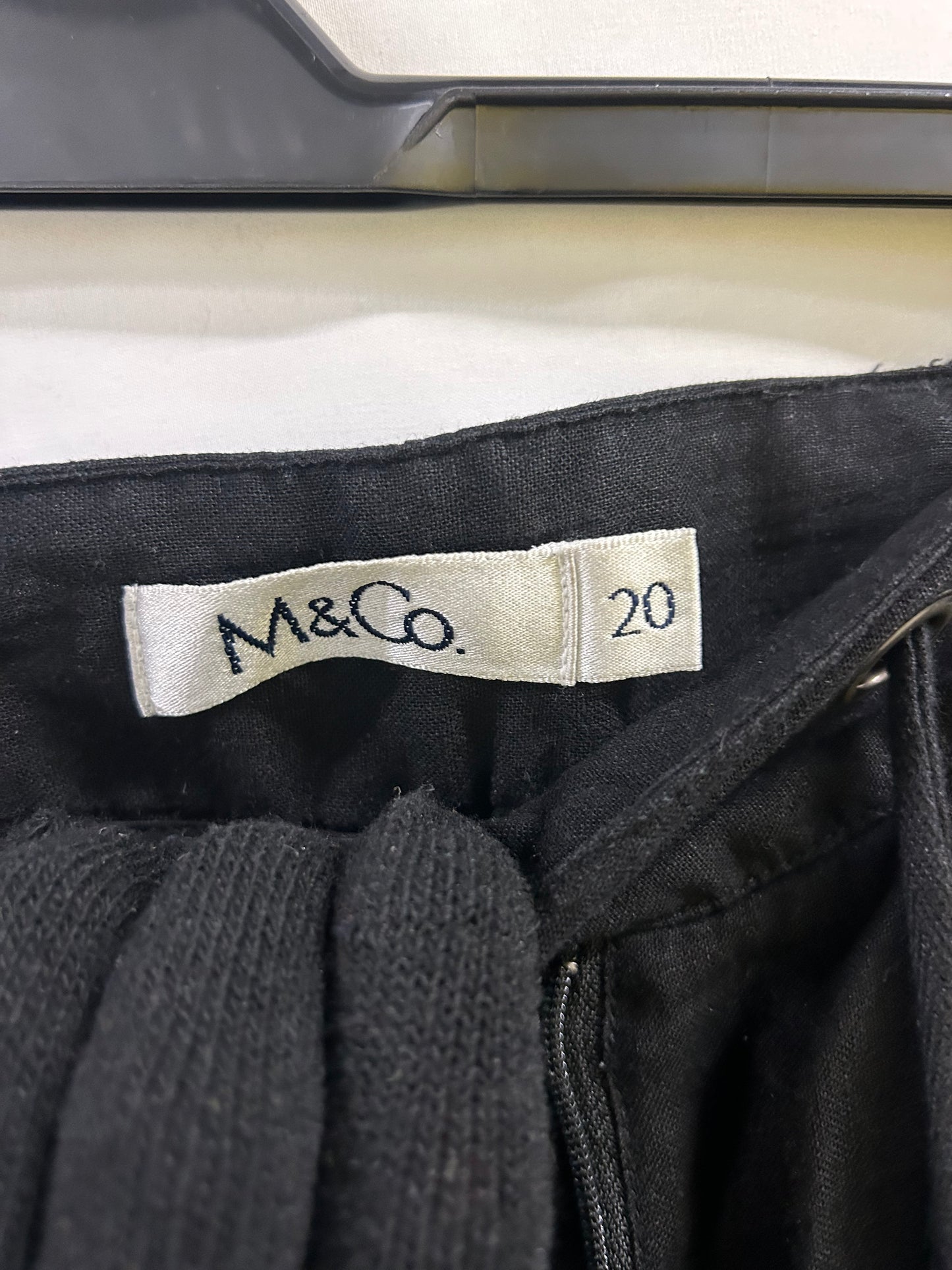Ladies Size 20 M&Co Black Trousers