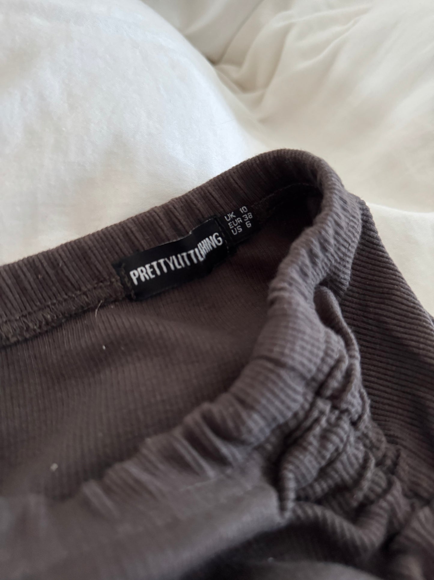 Ladies size 10 - jumpsuit strapless brown - PrettyLittleThing