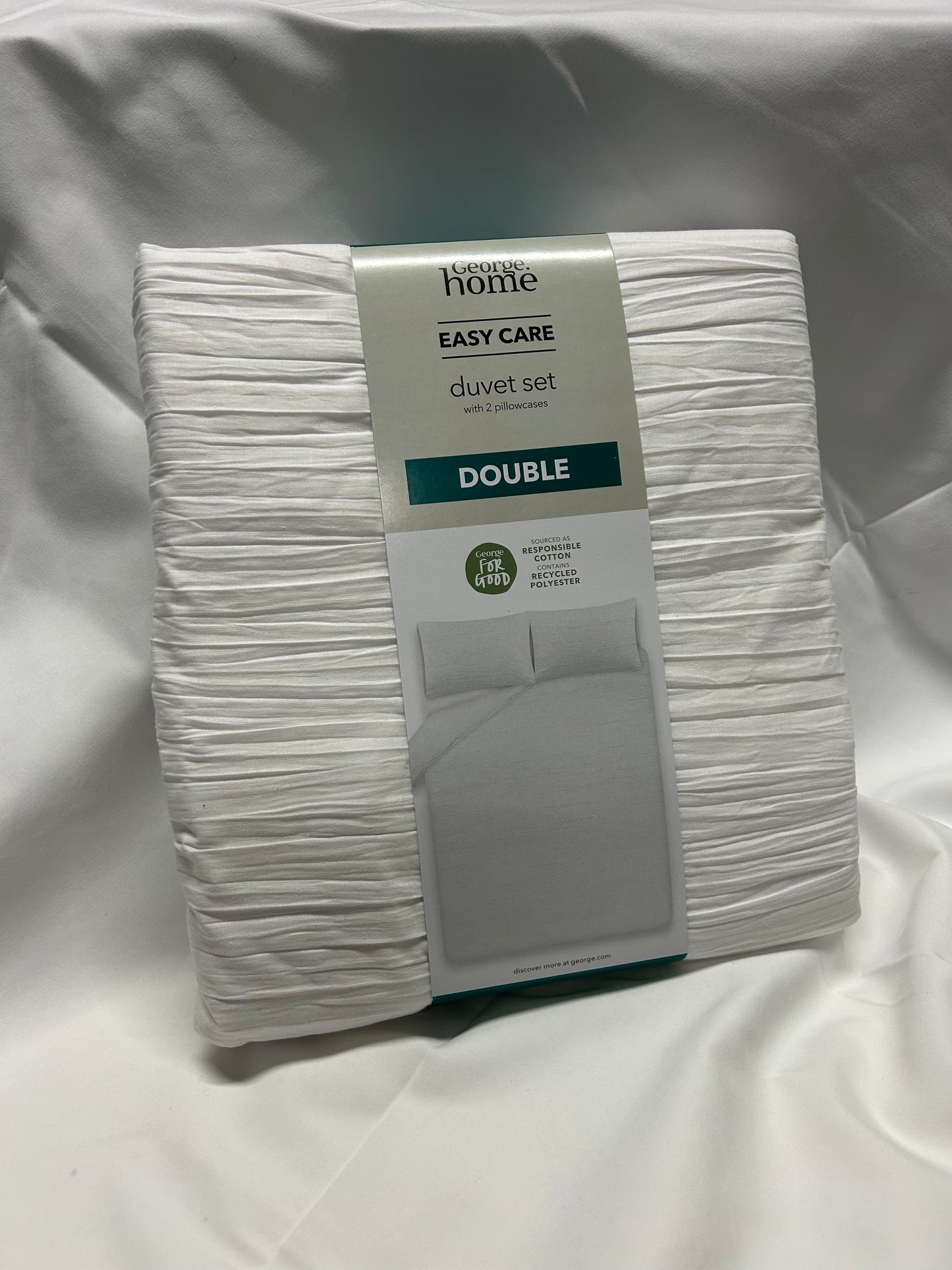 Double Duvet Cover - White - Asda