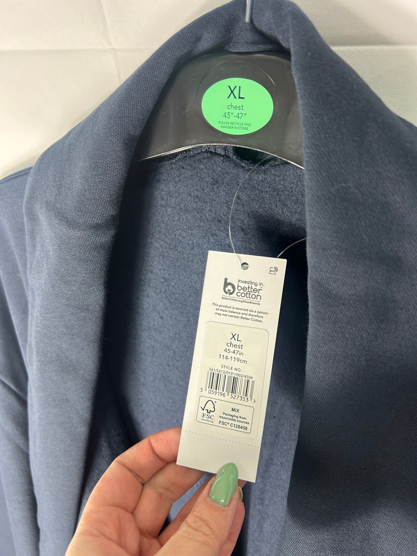 Men’s size XL - navy with white trim - dressing gown George@Asda