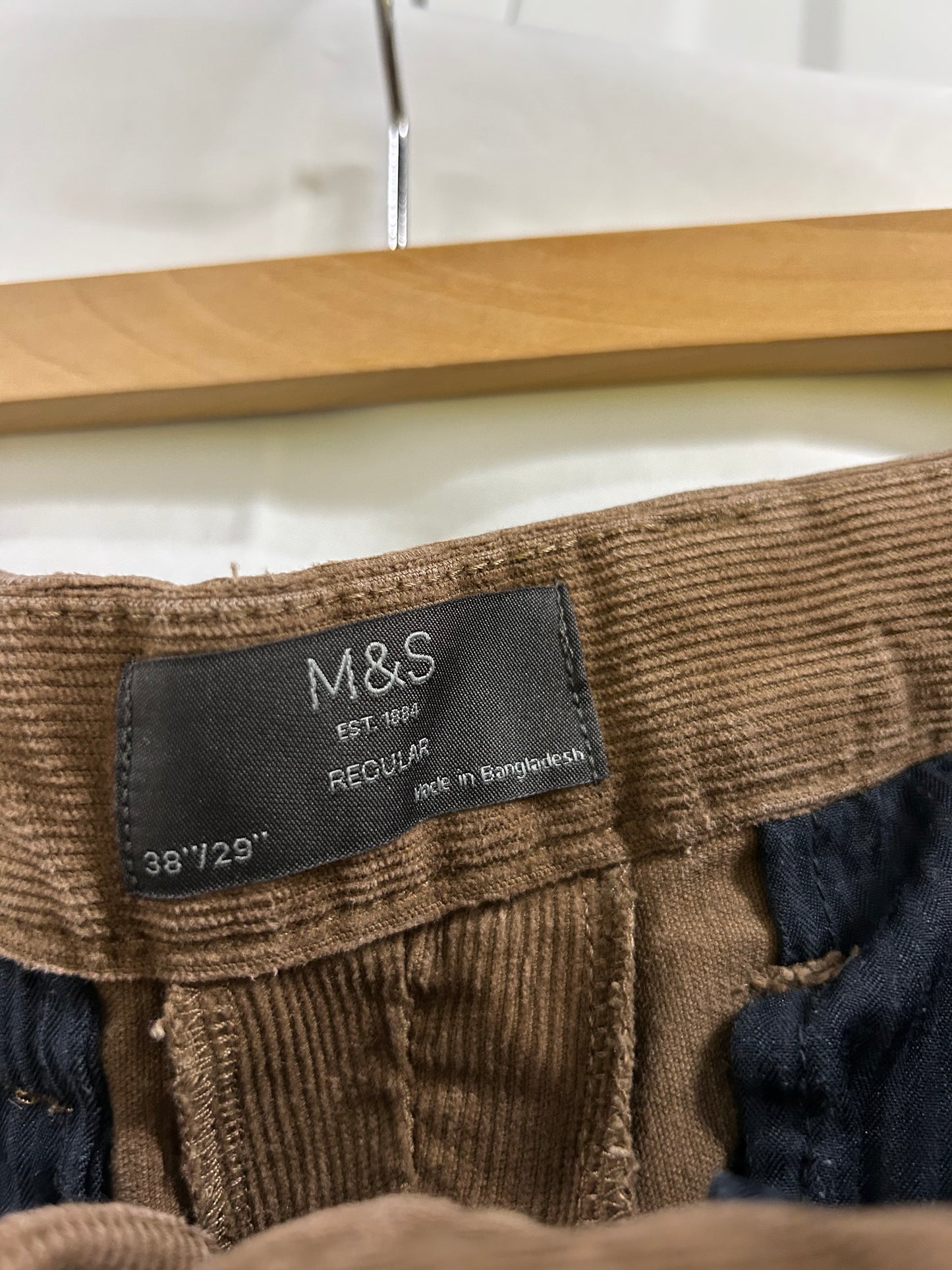 Men’s brown corduroy trousers 38 inch inches waist