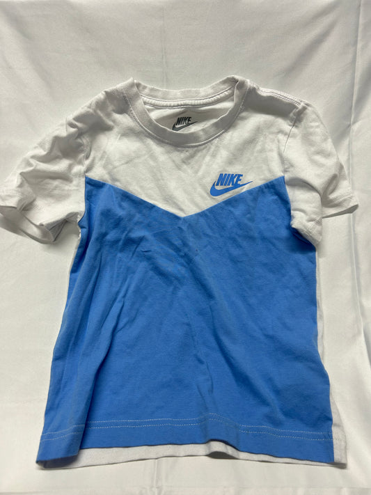 Kids 4-5 Nike White and Pale Blue Tshirt