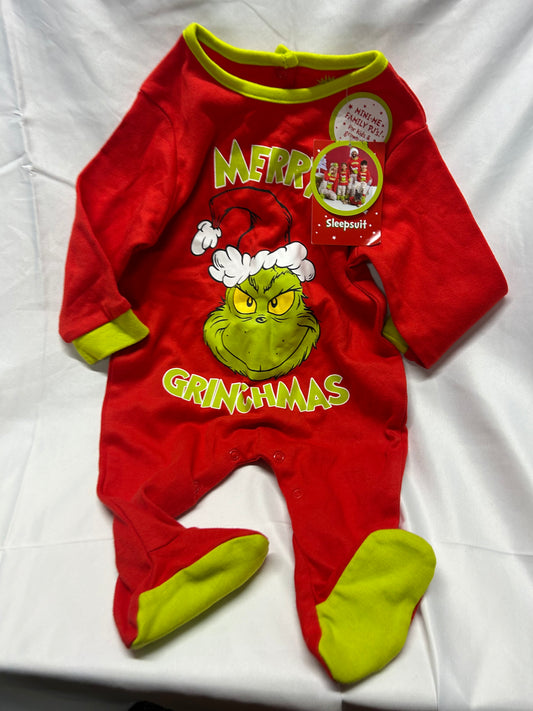 Baby Age 3-6 months - Baby Grow - Merry Grinchmas