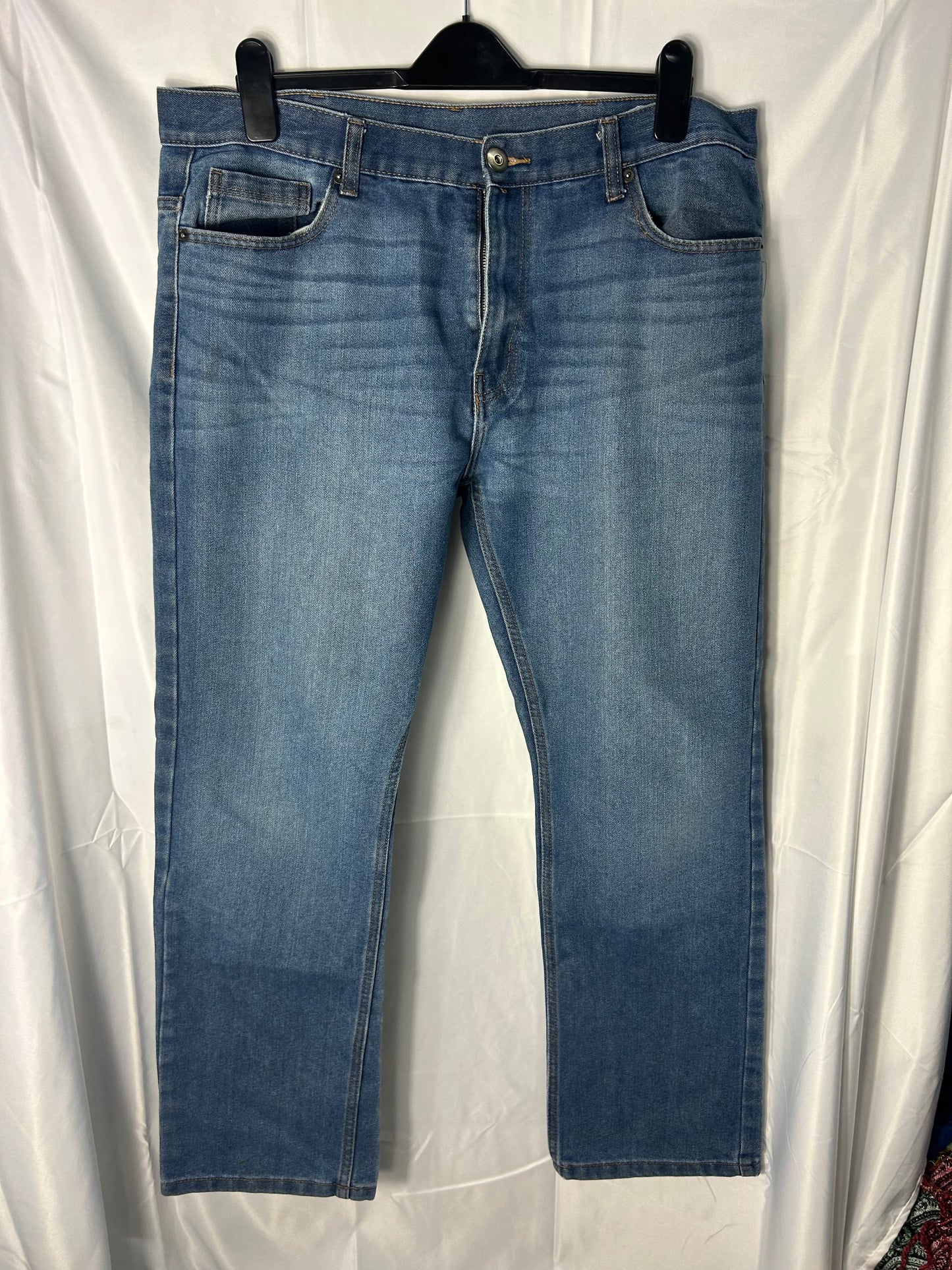 Men’s ‘Denim&Co’ blue straight leg jeans - 38 inch waist