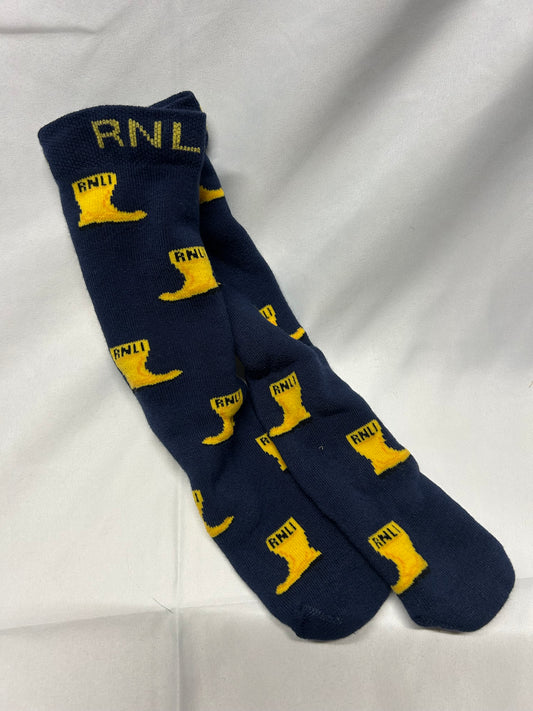 Kids Blue RNLI Welly Socks