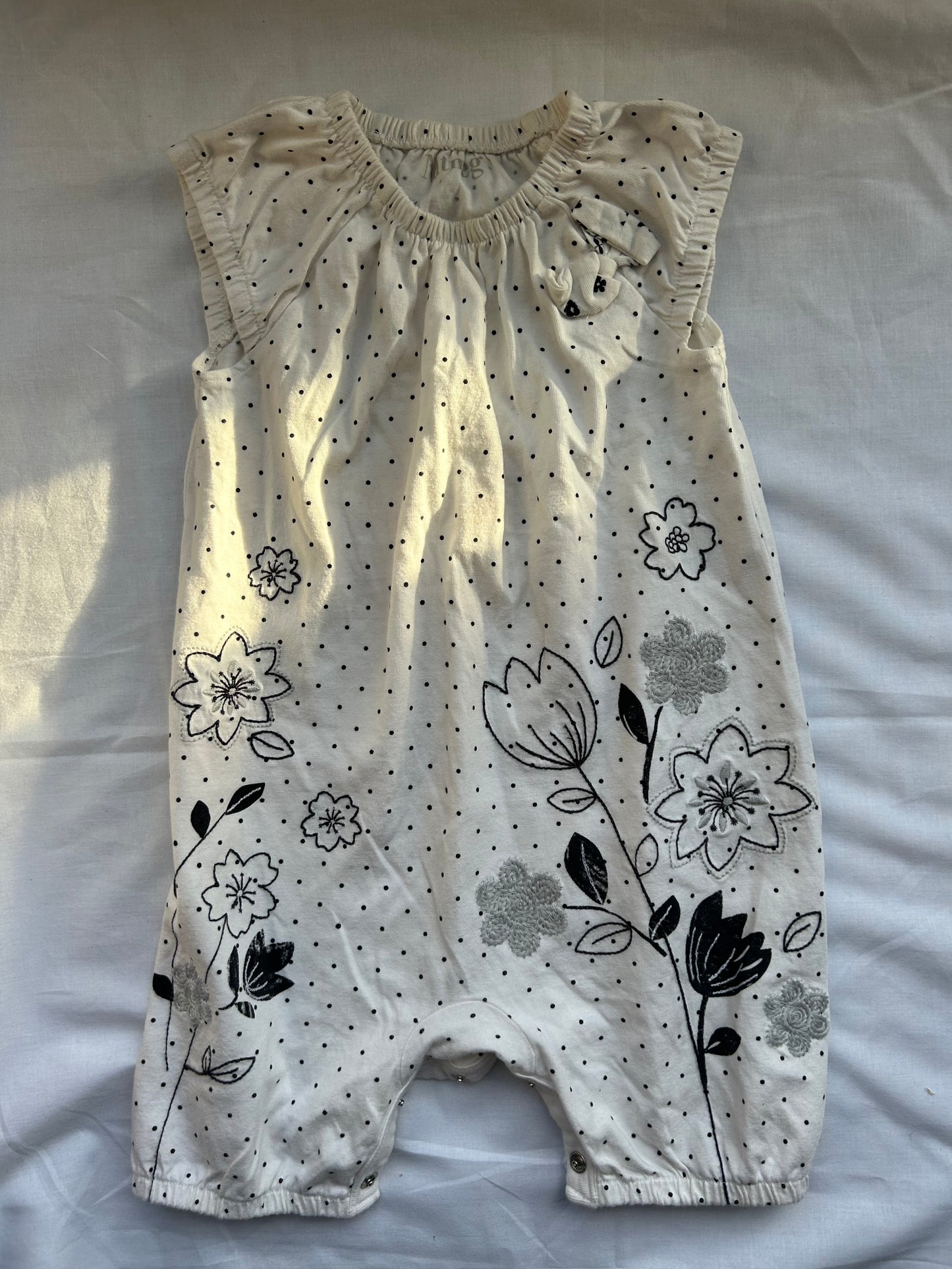 Baby 18-24 Months White flowery summer romper