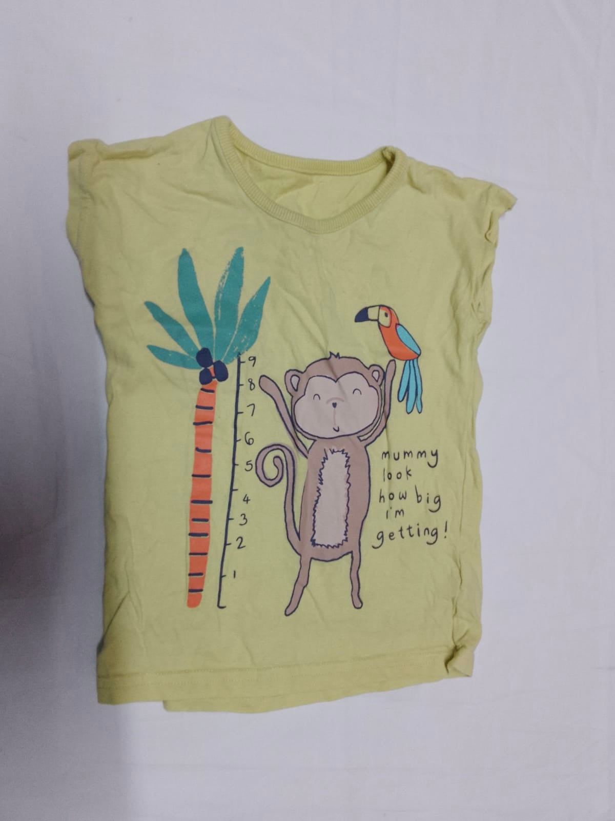 Baby 12-18 Months Lime Green ‘Mummy Look’ monkey T-shirt