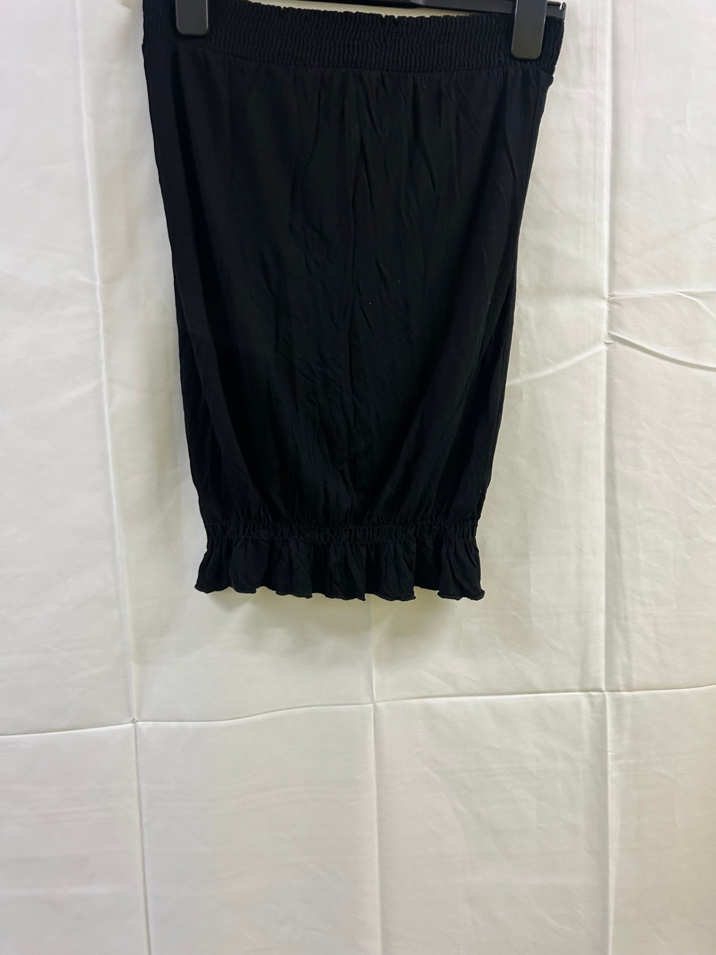 Ladies Size 12 Black Strapless Top