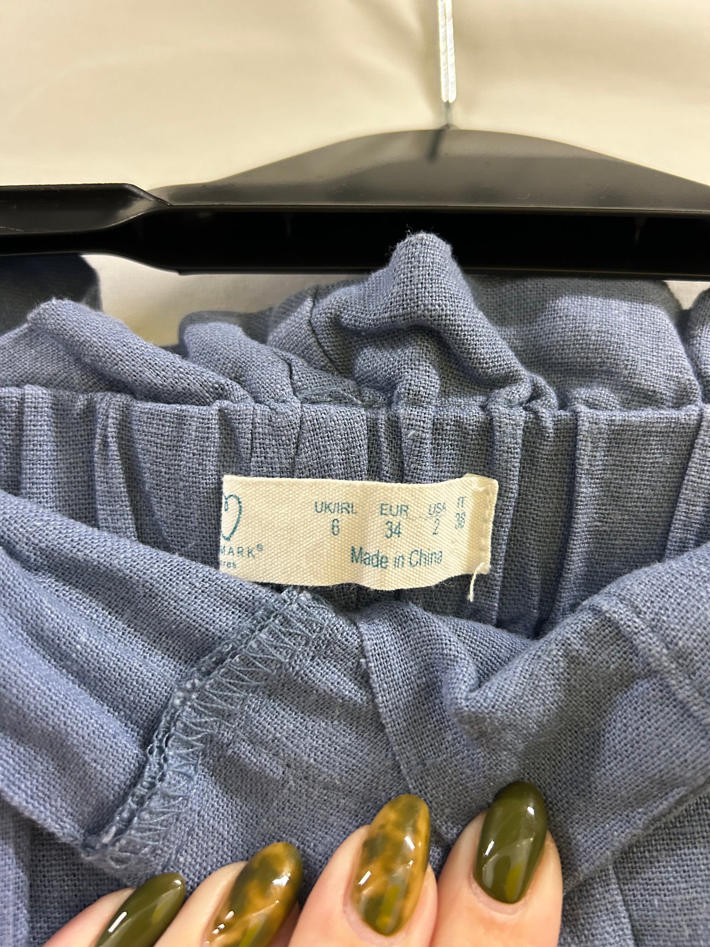 Ladies Size 6 Primark Blue Shorts