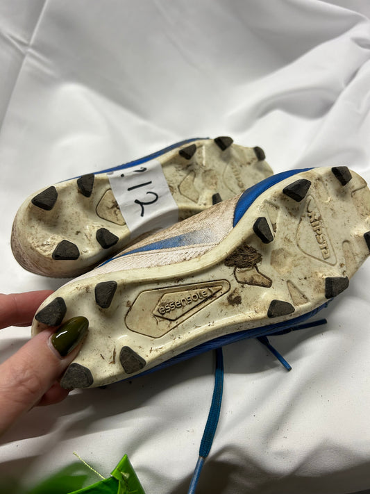 Kids Football Shoes Kipsta Essensole Blue and Grey UK 12